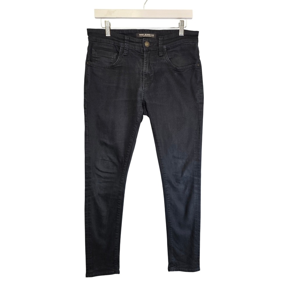 Mavi James Jeans Men 29/32 Black Slim Skinny Stretch Denim Casual Streetwear New